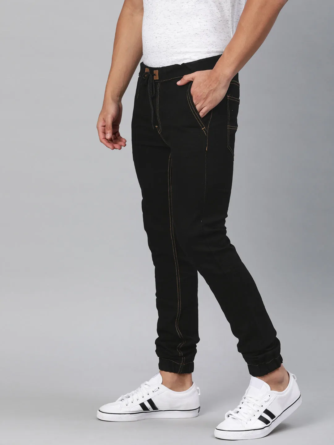 Men's Black Jogger Jeans Slim Fit Stretch