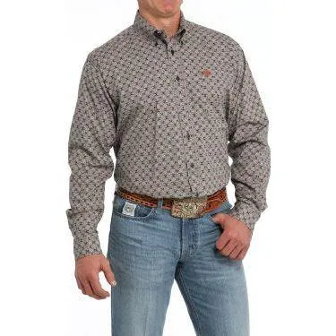 Men's Cinch Medallion Print Button-Down Western Shirt MTW1105855