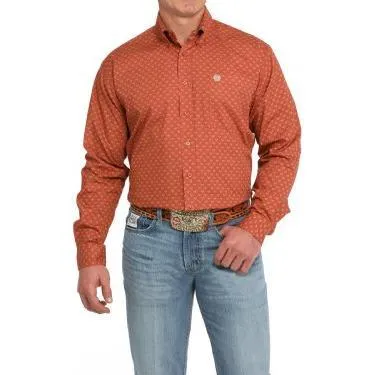 Men's Cinch Steer Print Button-Down Western Shirt MTW1105847