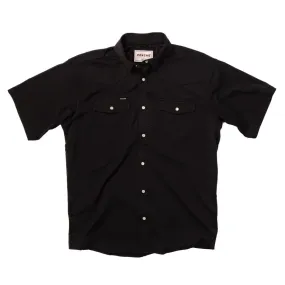 Men's Poncho Slim Fit Black Pearl Snap Shirt Bandera-Blk