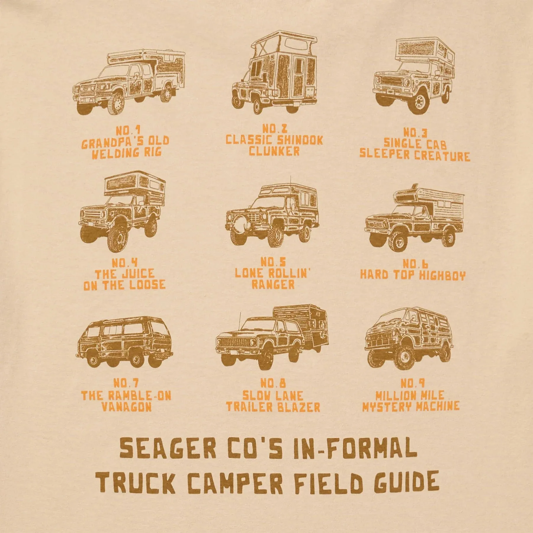 Men's Seager Informal Truck Guide Tee MTSP25TGUIDECRM