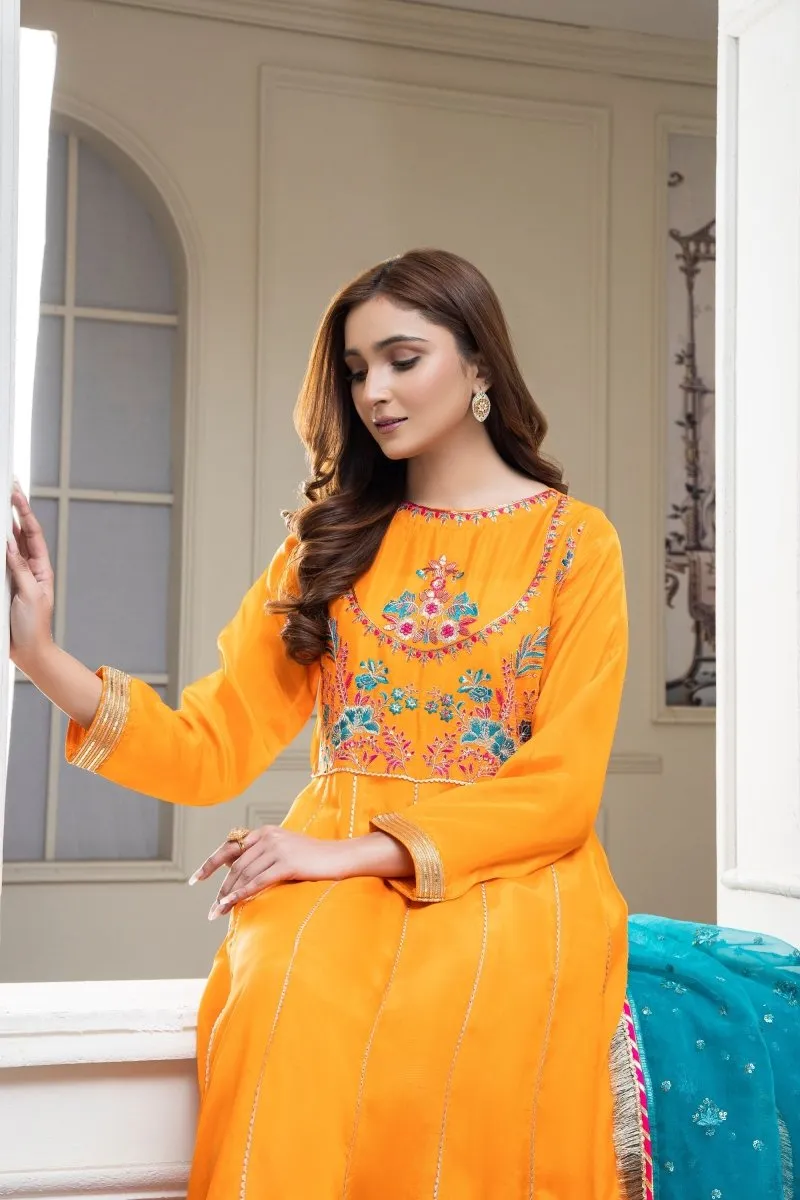 Mihrimah Raw Silk Peshwas Formal MIH35