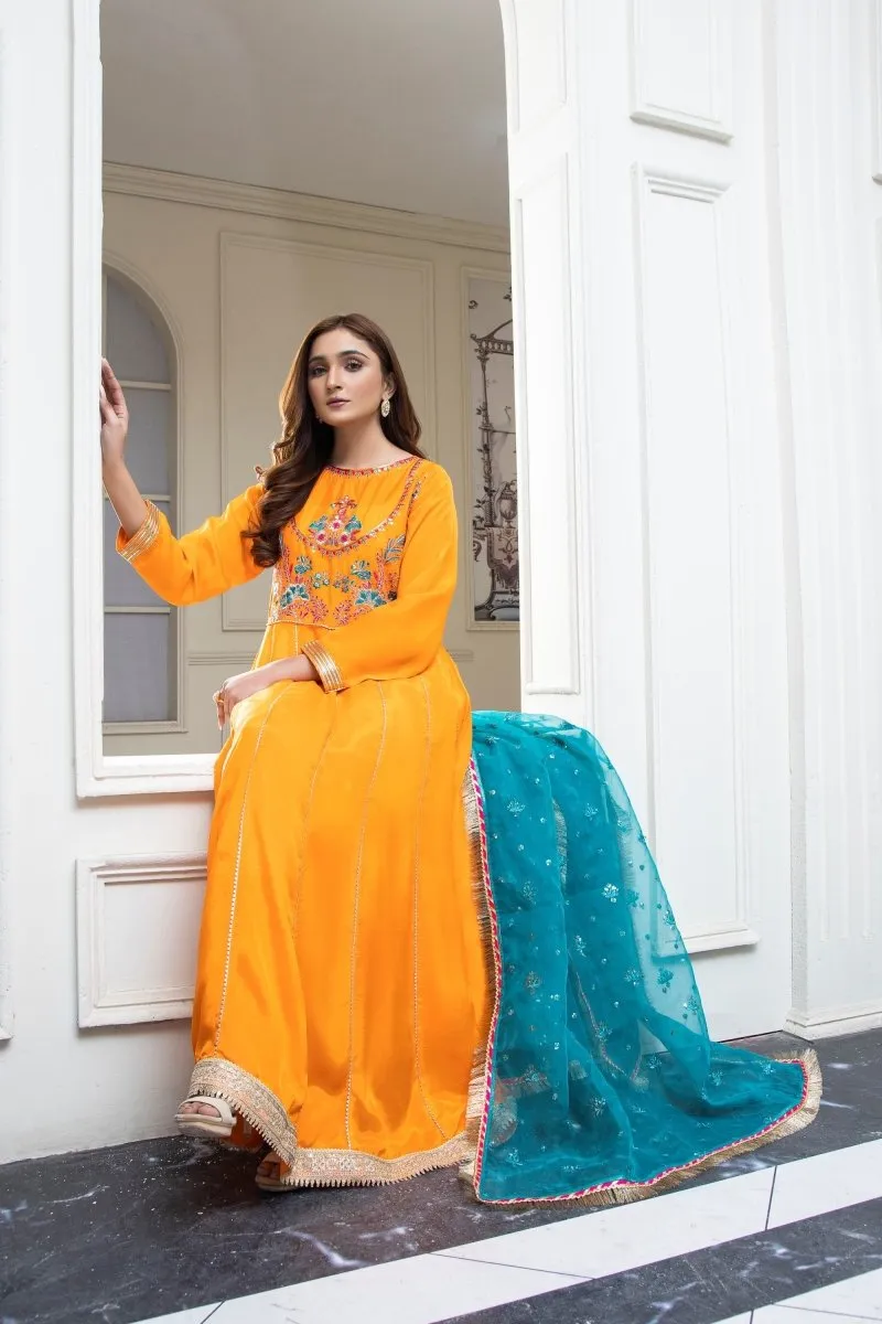 Mihrimah Raw Silk Peshwas Formal MIH35