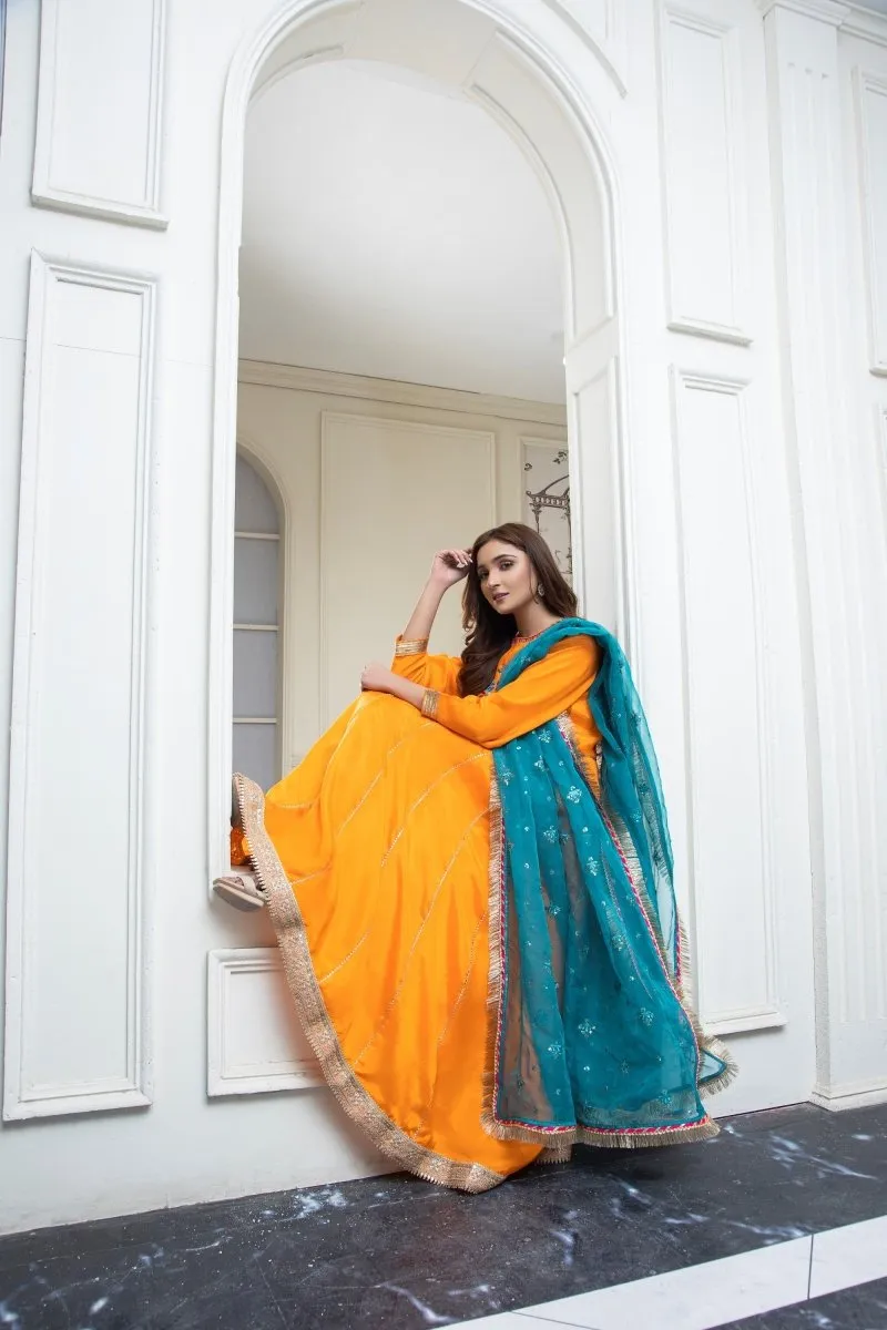 Mihrimah Raw Silk Peshwas Formal MIH35