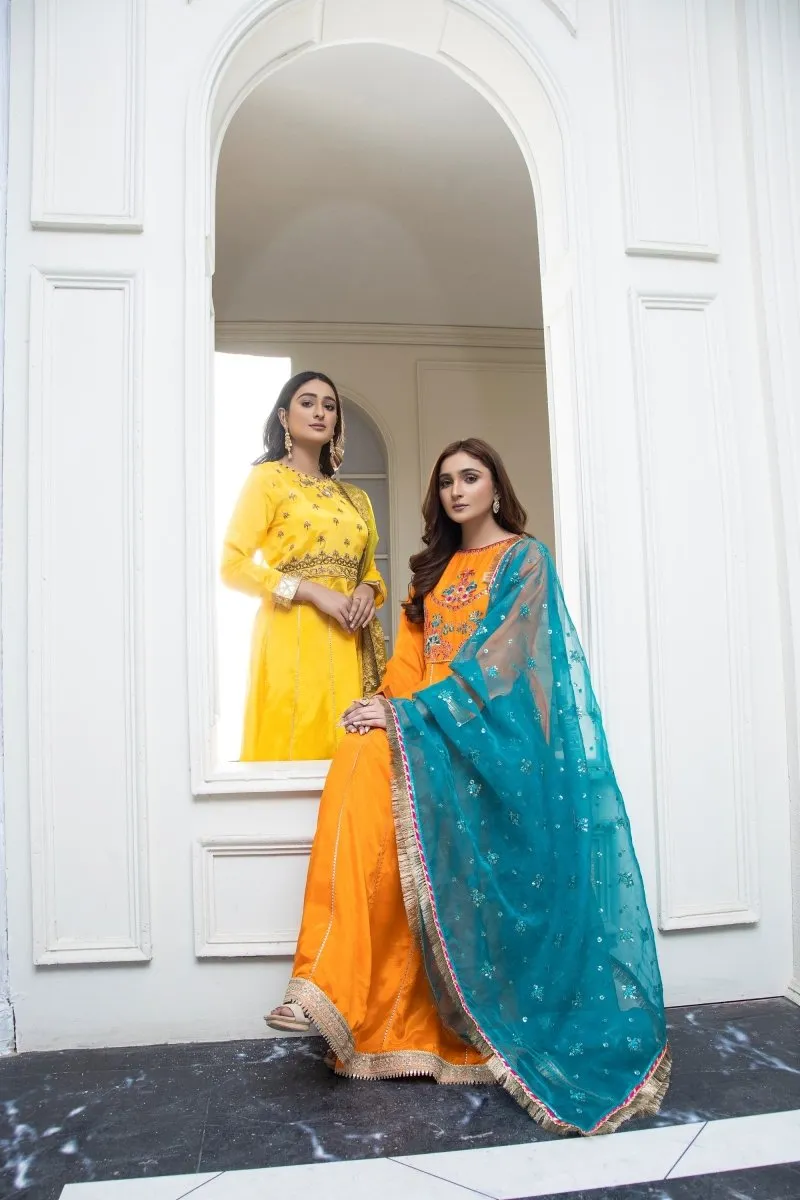 Mihrimah Raw Silk Peshwas Formal MIH35