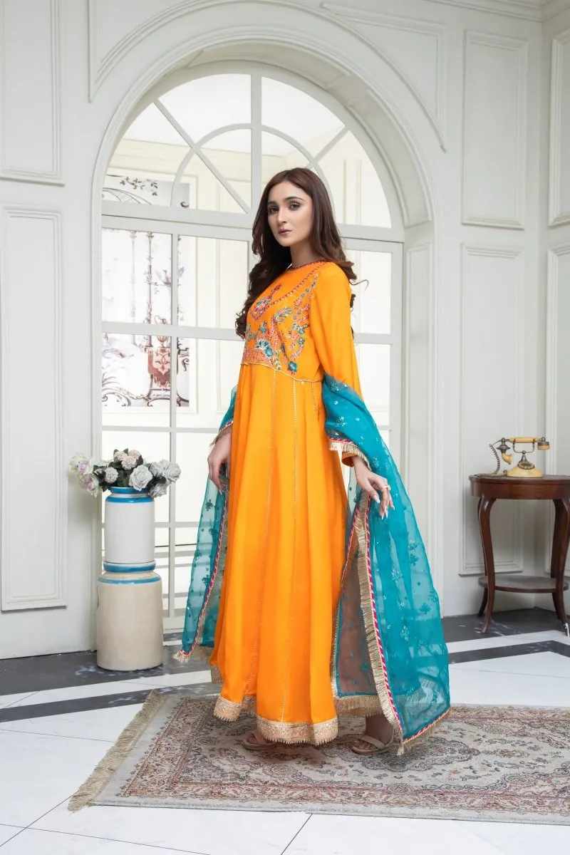 Mihrimah Raw Silk Peshwas Formal MIH35
