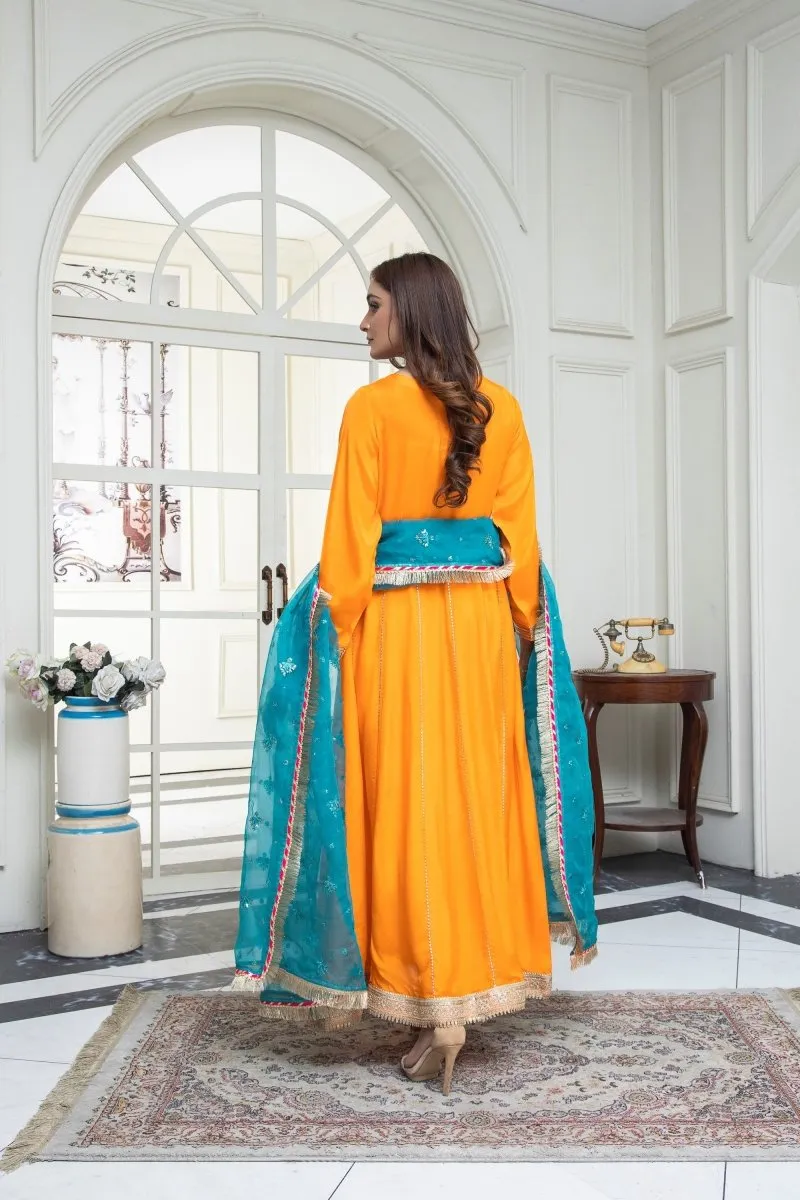 Mihrimah Raw Silk Peshwas Formal MIH35