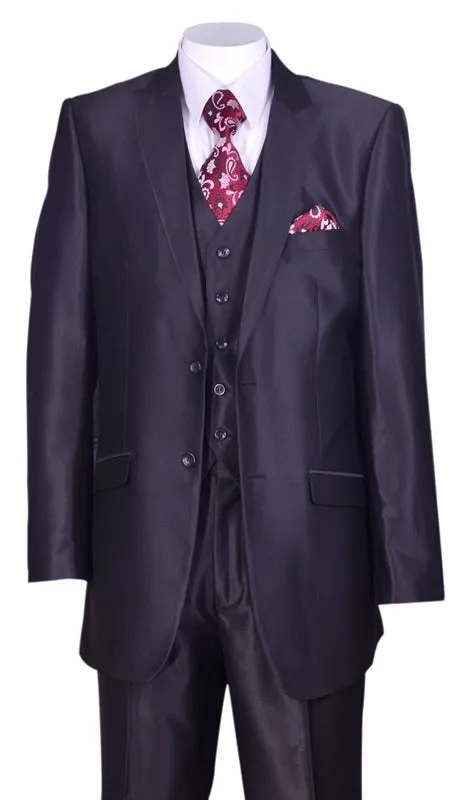 Milano Moda 5702V2-BLK Mens Suit