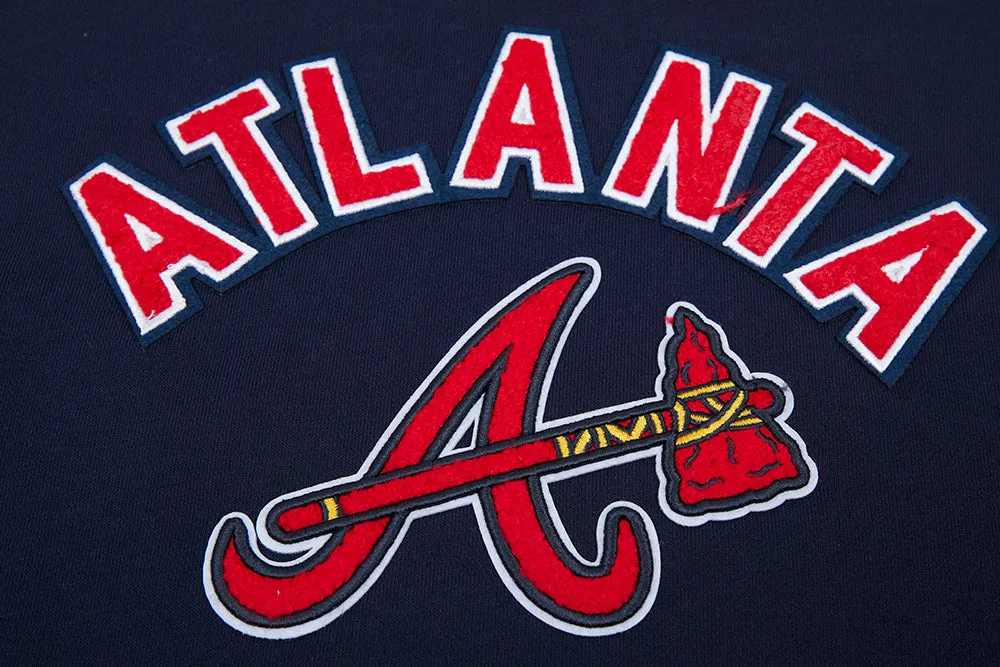 MLB ATLANTA BRAVES CLASSIC WOMEN'S PO HOODIE (MIDNIGHT NAVY)
