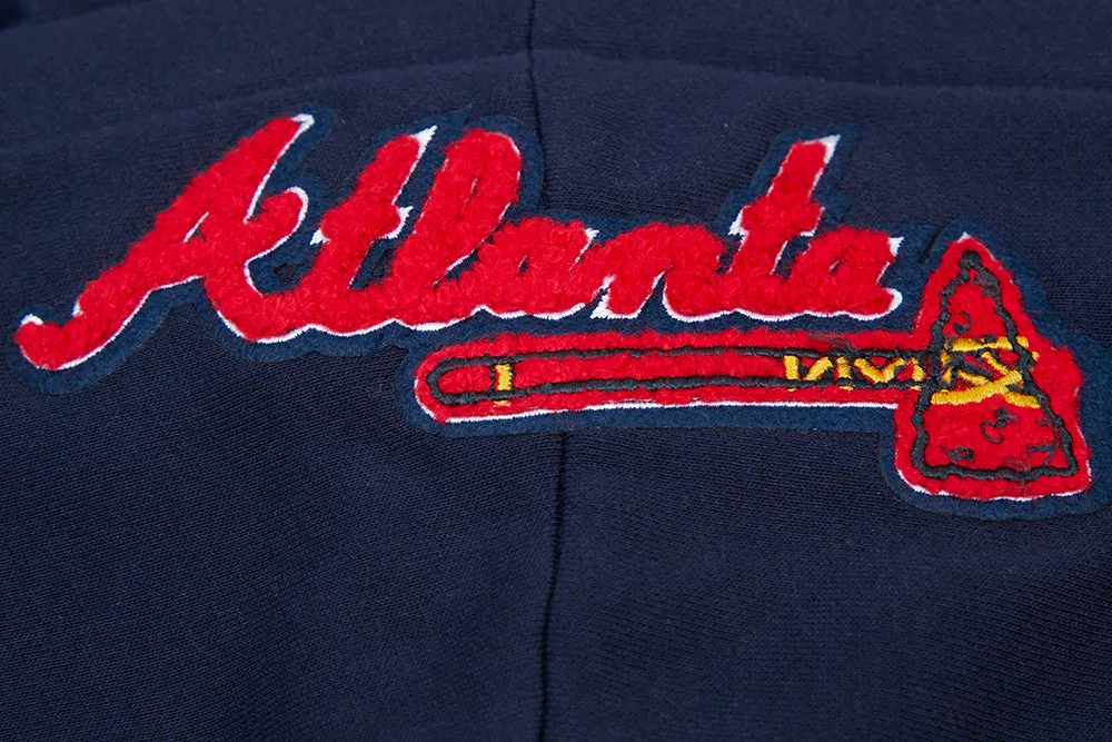 MLB ATLANTA BRAVES CLASSIC WOMEN'S PO HOODIE (MIDNIGHT NAVY)