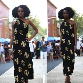 Multi Wear Wrap Skirt Dress with Adinkra symbol