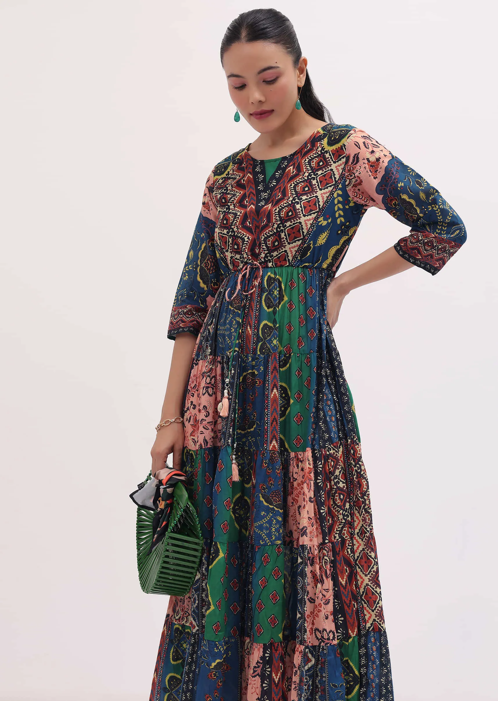 Multicolour Printed Cotton Dress