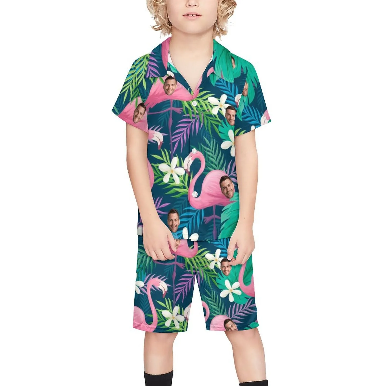 Personalized Face Photo Children's Casual Beach Set