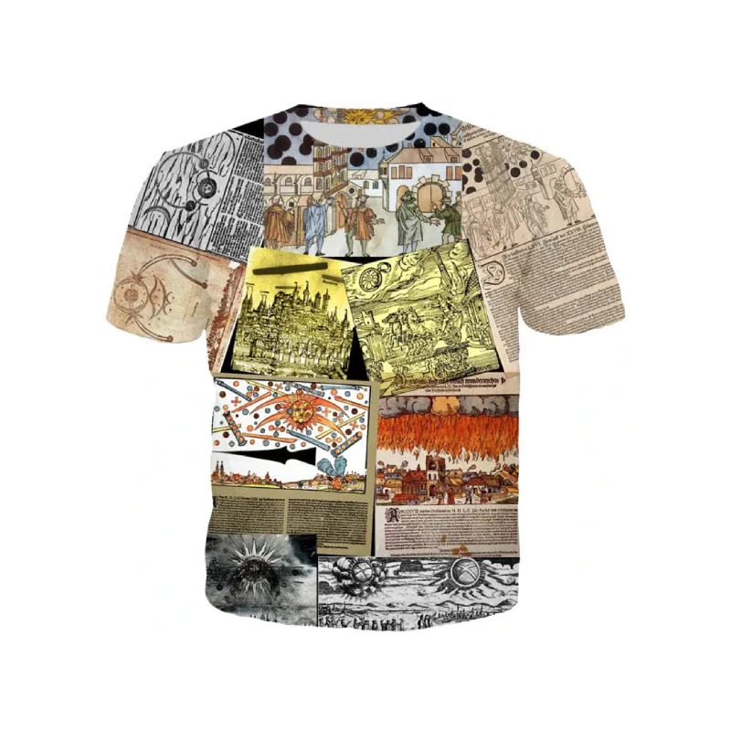Printed Round Neck  Short Sleeve T Shirt