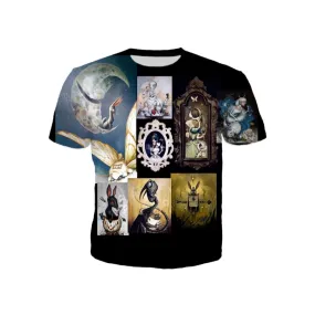 Printed Round Neck  Short Sleeve T Shirt