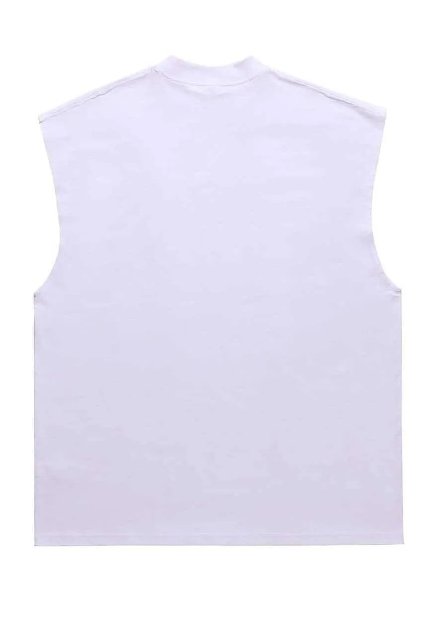Raver sleeveless t-shirt Grunge print tank top surfer vest