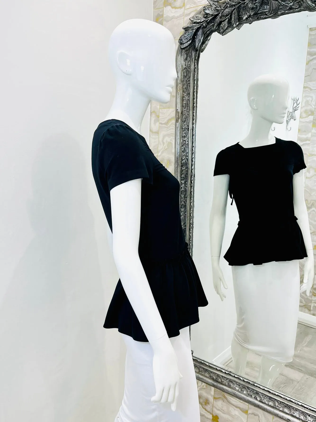 Red Valentino Peplum Top. Size L