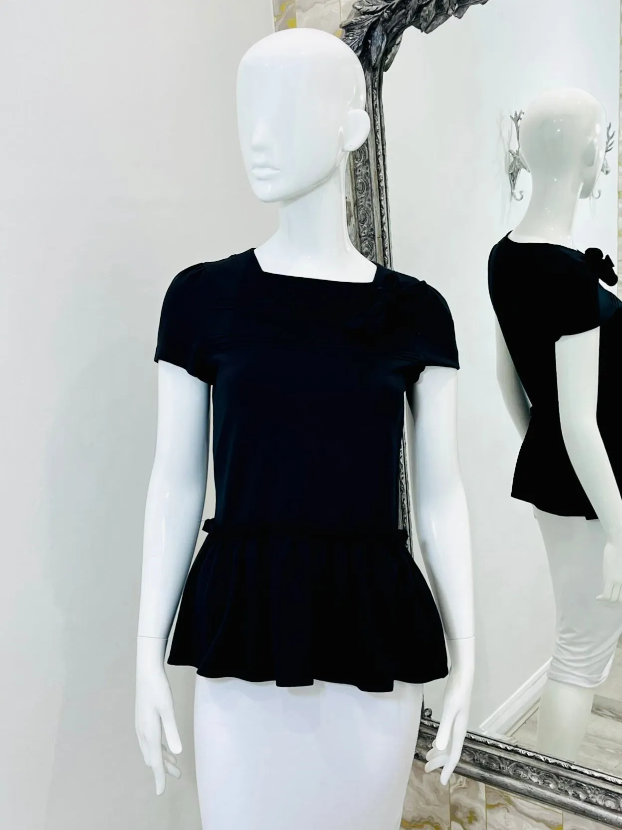 Red Valentino Peplum Top. Size L