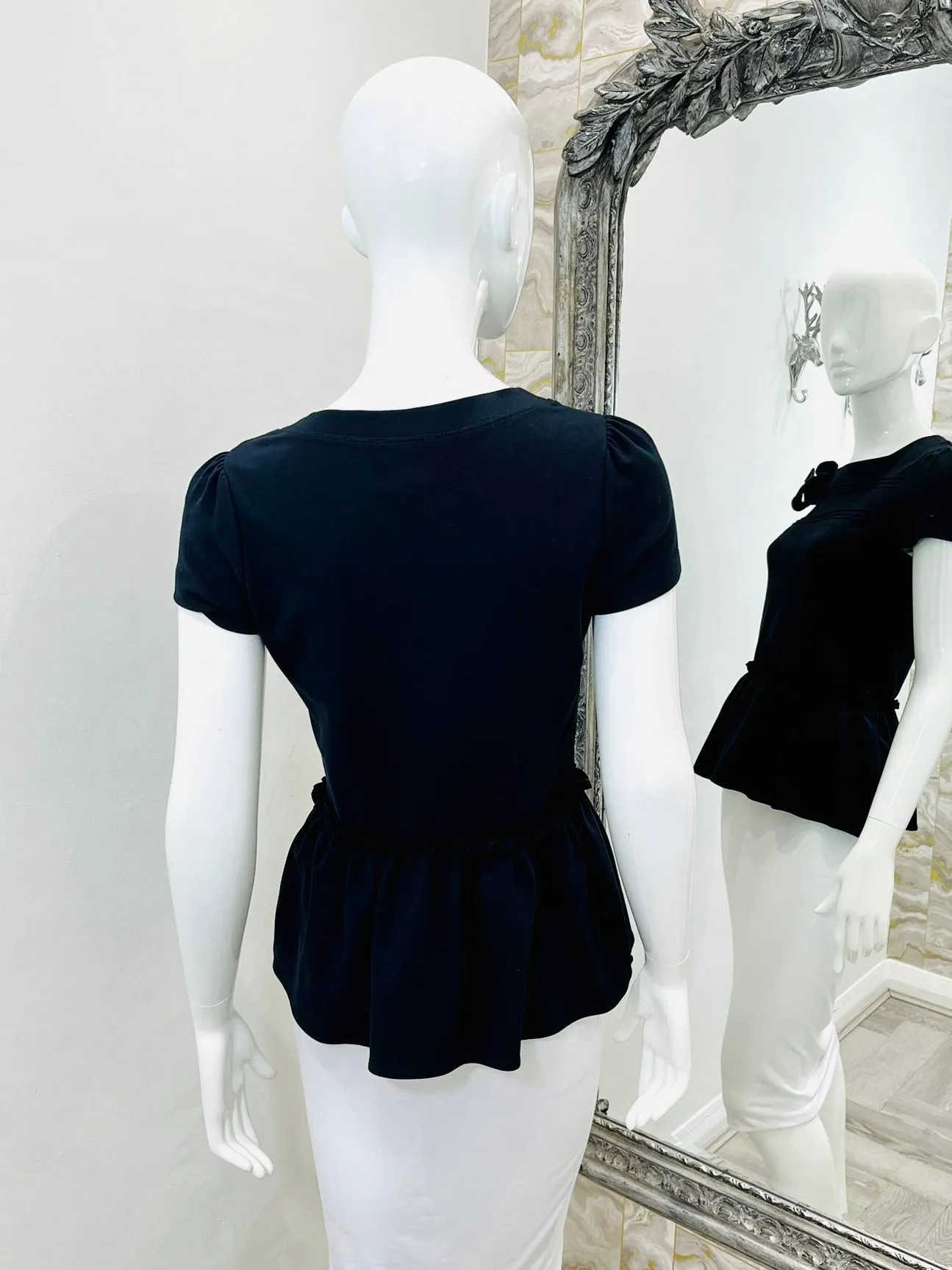 Red Valentino Peplum Top. Size L
