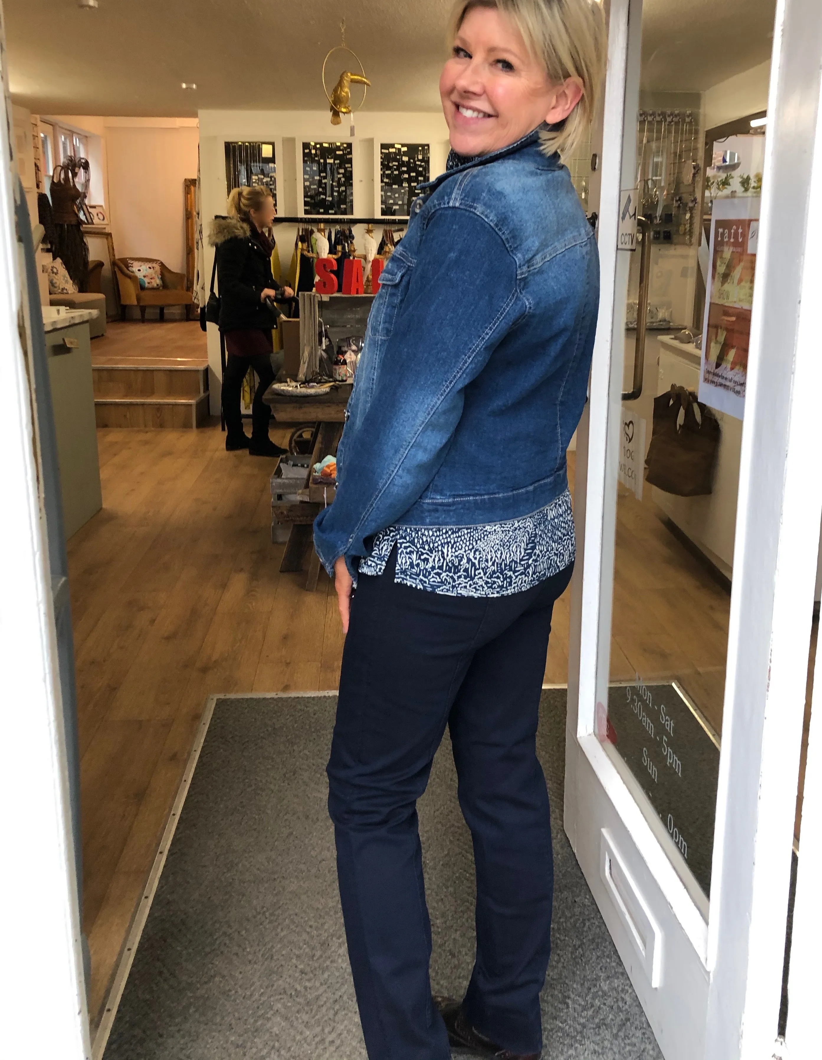 Robell Full Length Marie Trousers in Navy 69
