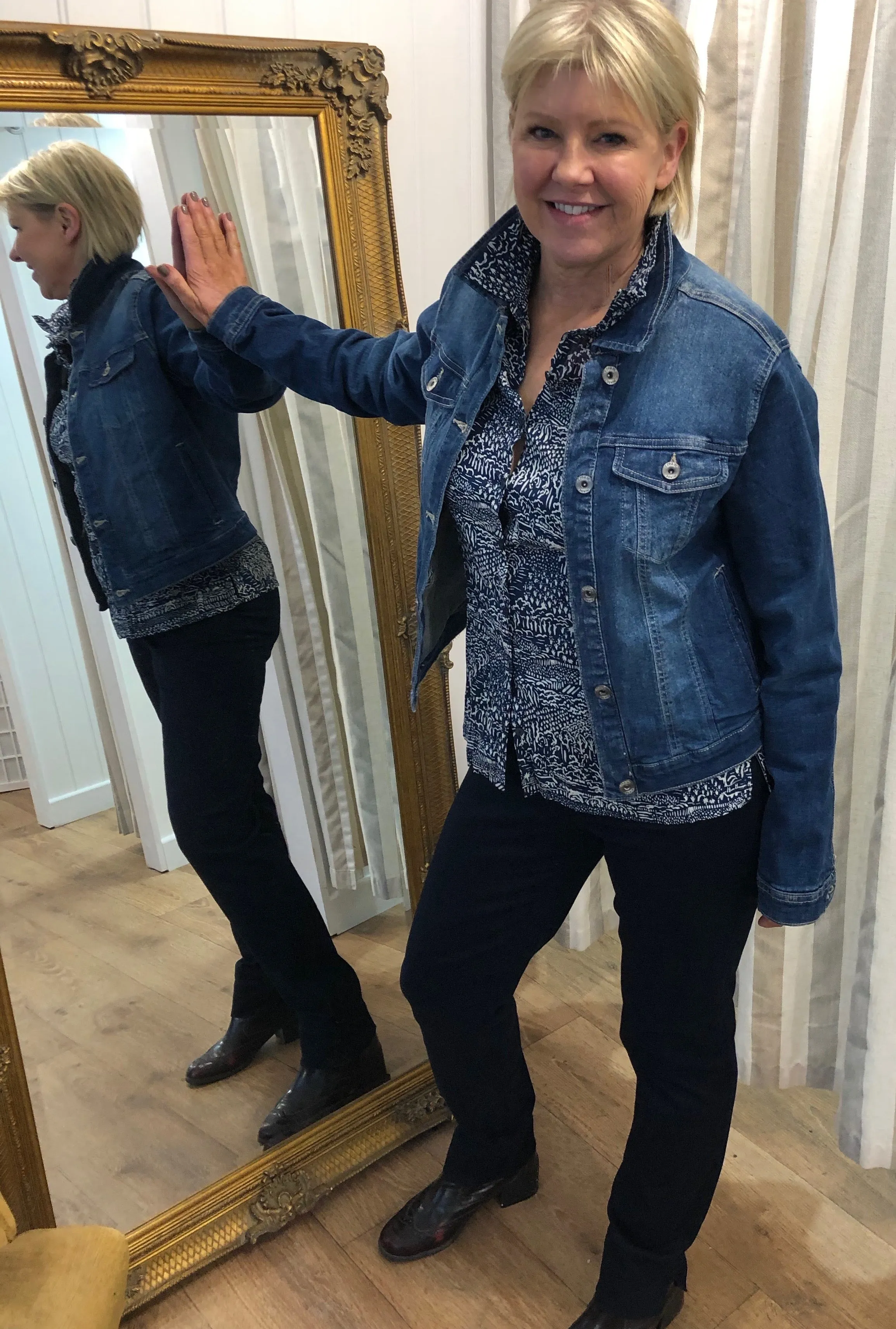 Robell Full Length Marie Trousers in Navy 69