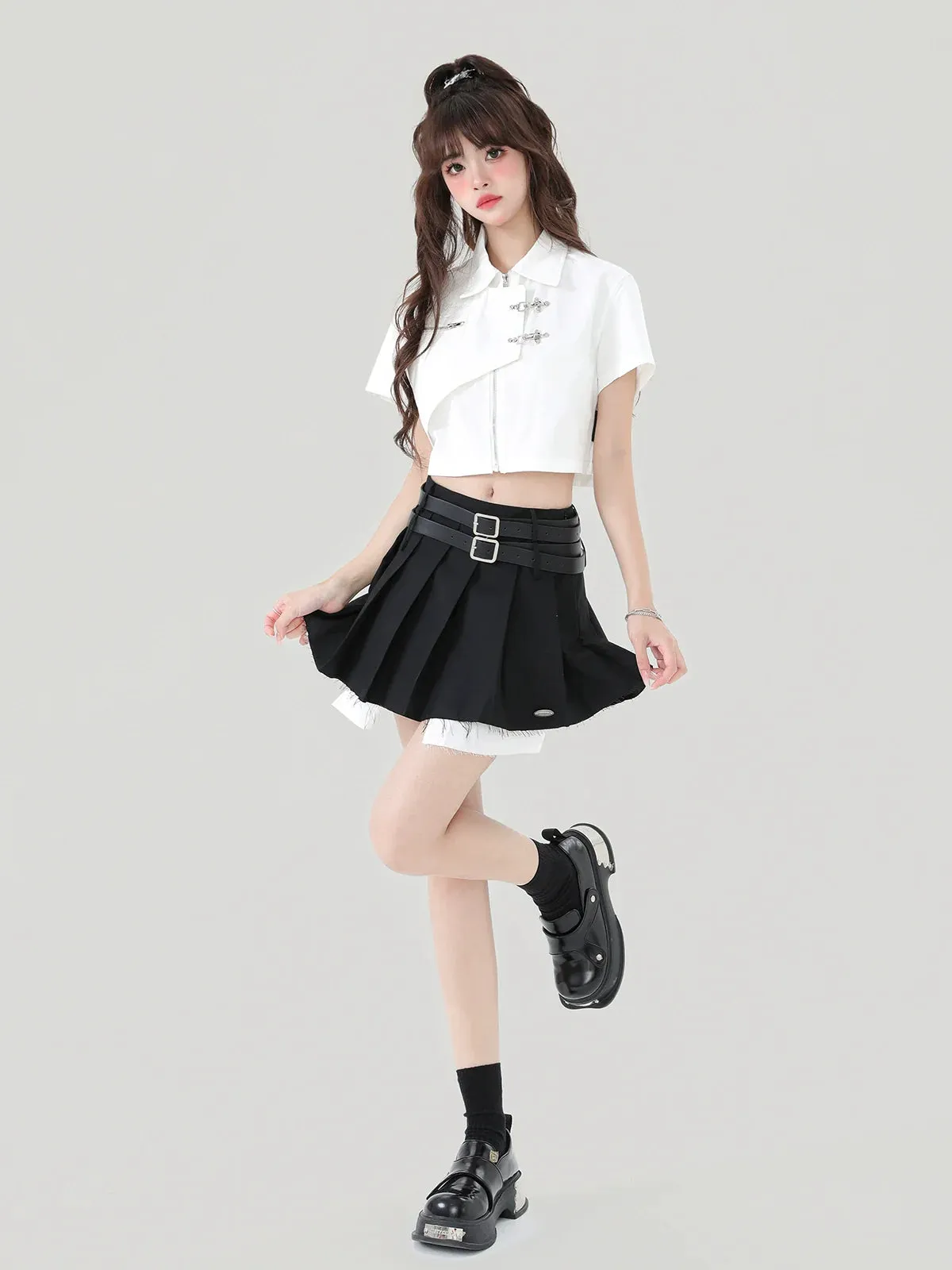 Short American Style Metal Top College Button