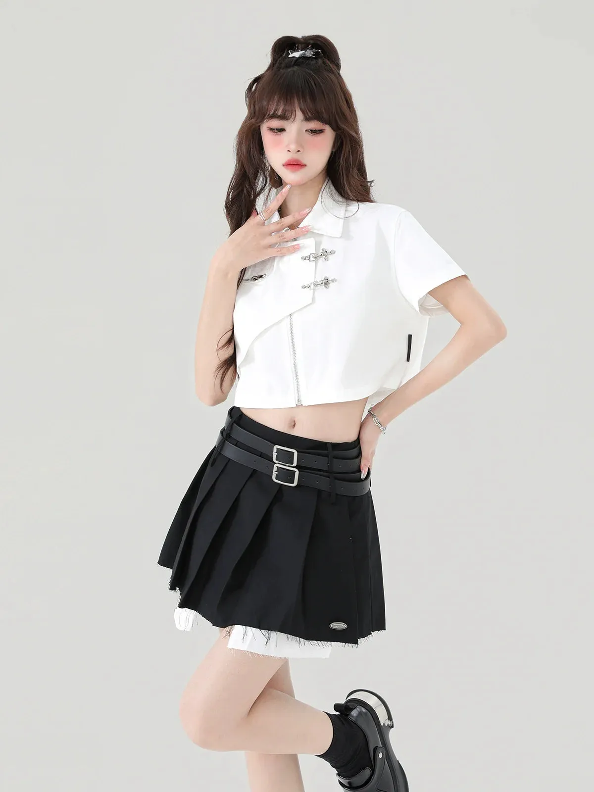 Short American Style Metal Top College Button