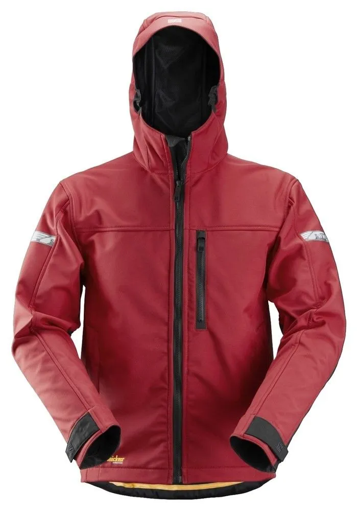 Snickers&#x20;1229&#x20;AllroundWork,&#x20;Softshell&#x20;Jacket&#x20;Hood&#x20;-&#x20;Chili&#x20;Red