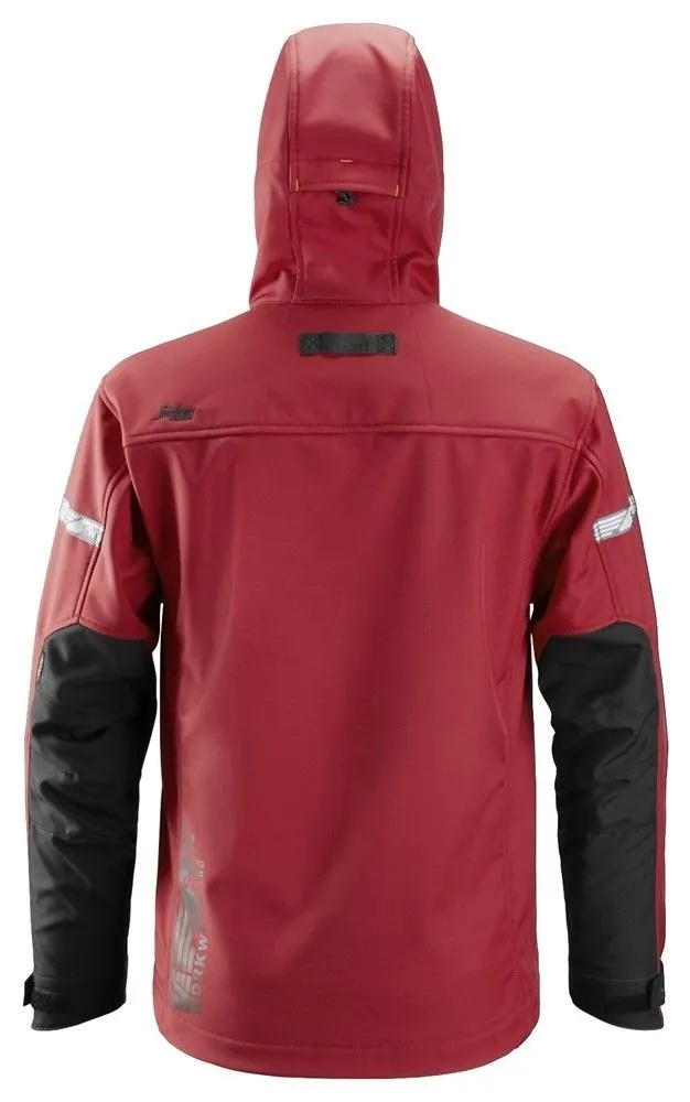 Snickers&#x20;1229&#x20;AllroundWork,&#x20;Softshell&#x20;Jacket&#x20;Hood&#x20;-&#x20;Chili&#x20;Red
