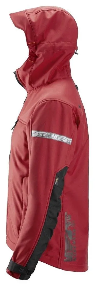 Snickers&#x20;1229&#x20;AllroundWork,&#x20;Softshell&#x20;Jacket&#x20;Hood&#x20;-&#x20;Chili&#x20;Red