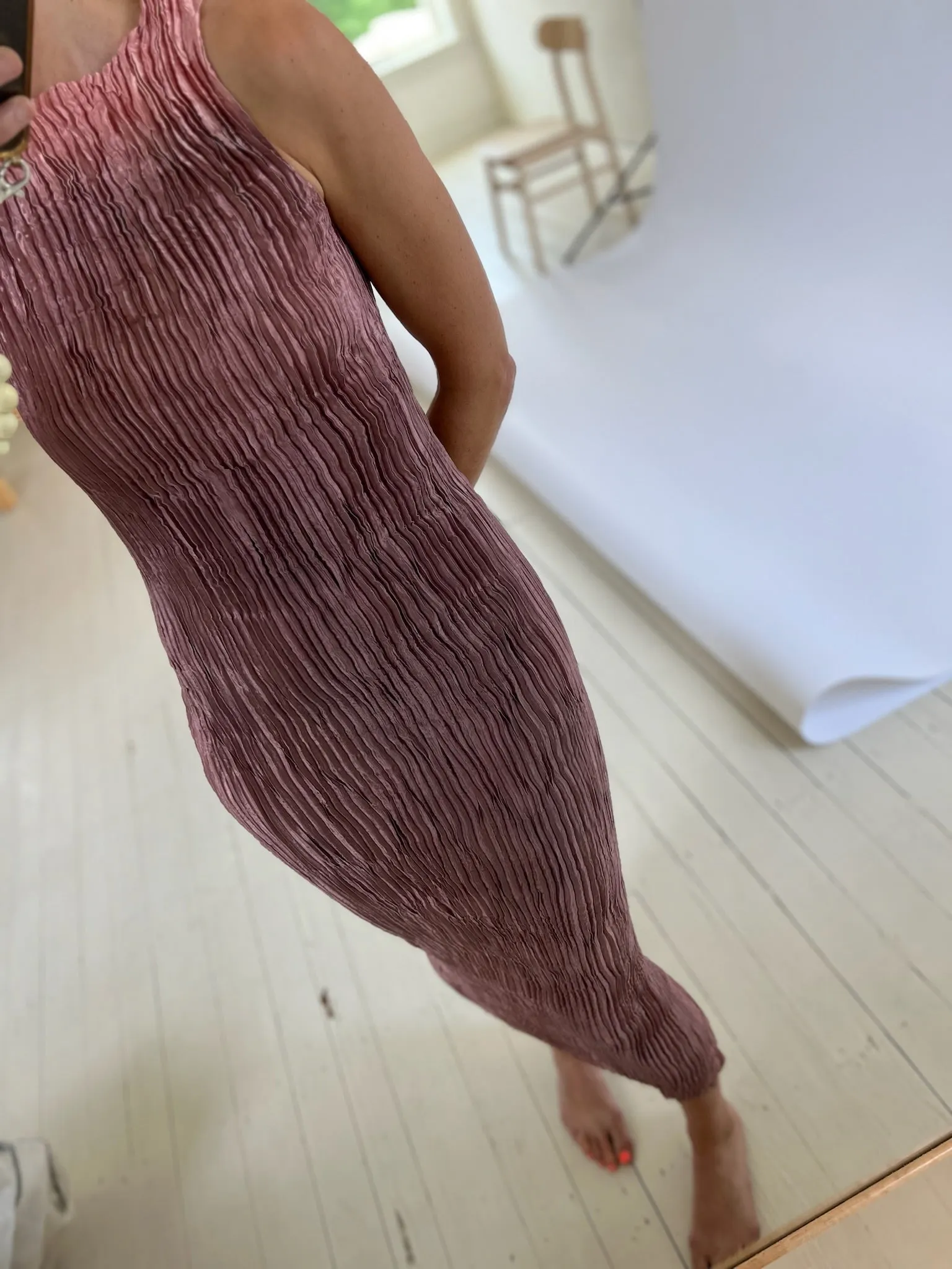 Two Tone Dress in Lilac and Blush