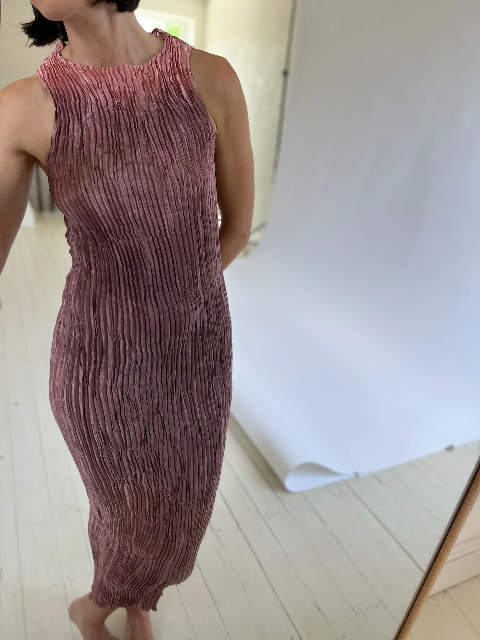 Two Tone Dress in Lilac and Blush