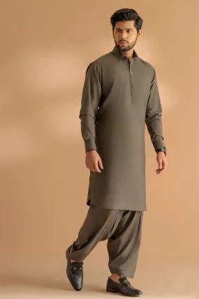 V-GREEN-BLENDED-SHALWAR SUIT - (GSSS24-007) BIN 60 M2