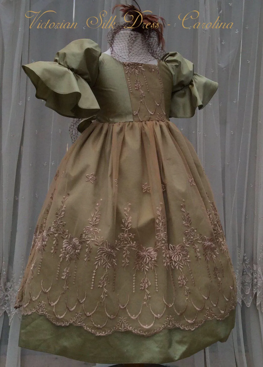 Victorian Silk Flower Girl Dress - Carolina