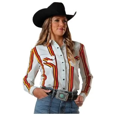 Women's Cinch Boyfriend Fit Retro Stripes Western Shirt CTW7250009