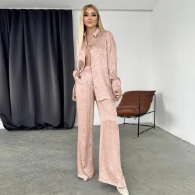Women's Leopard Print Two Piece Suit