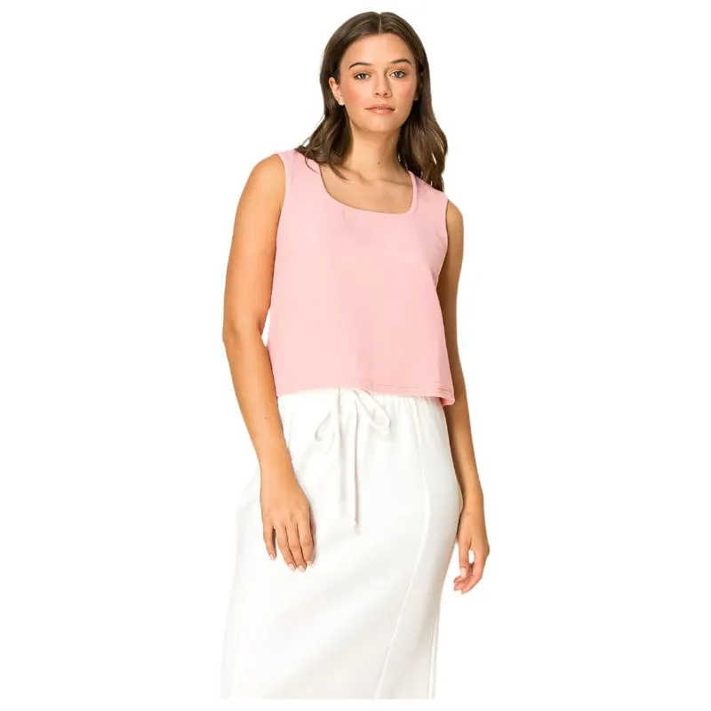 Women's Tres Bien Square Neck Knit Tank Top T-41456