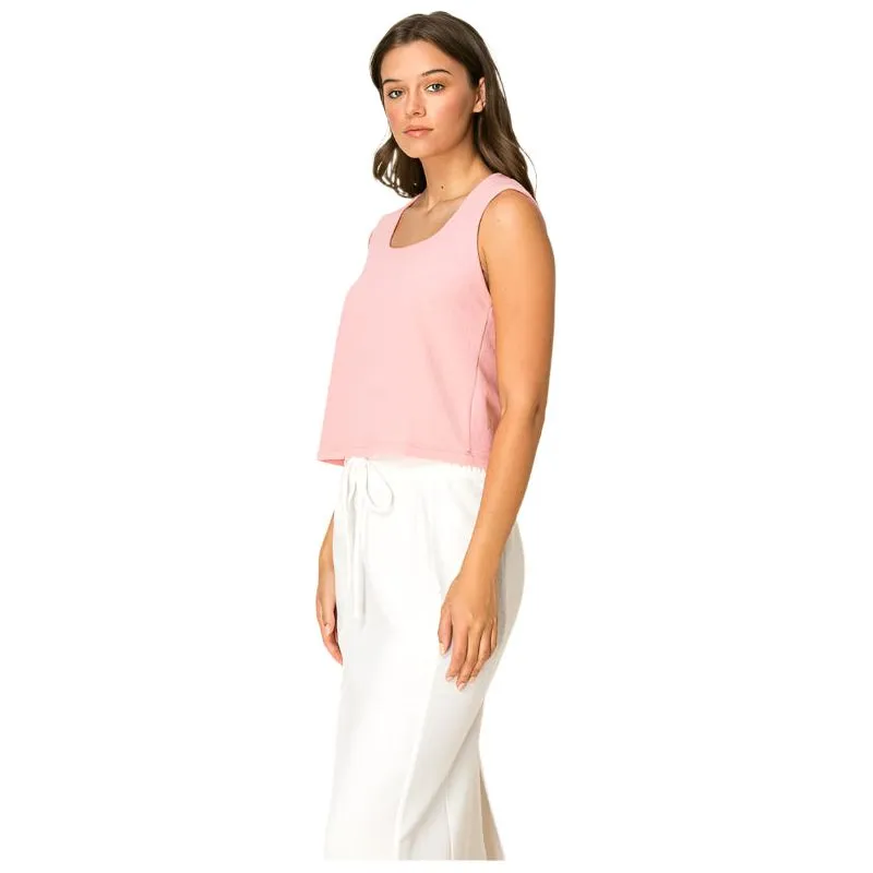 Women's Tres Bien Square Neck Knit Tank Top T-41456