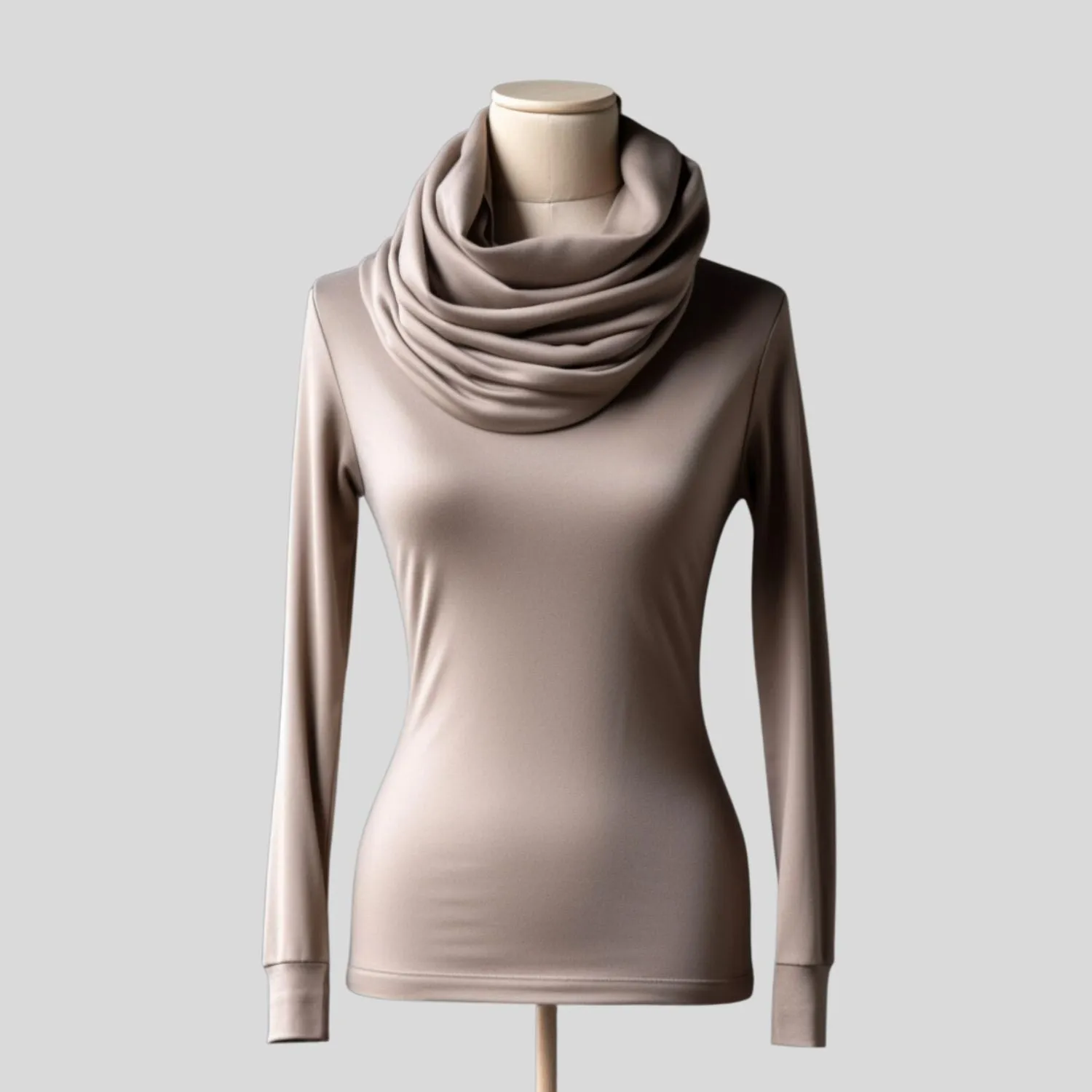 Wool or organic cotton cowl top